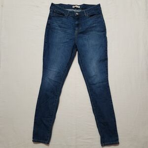 Levis Strauss Signature High Rise Skinny Jeans Blue Wash 33x32